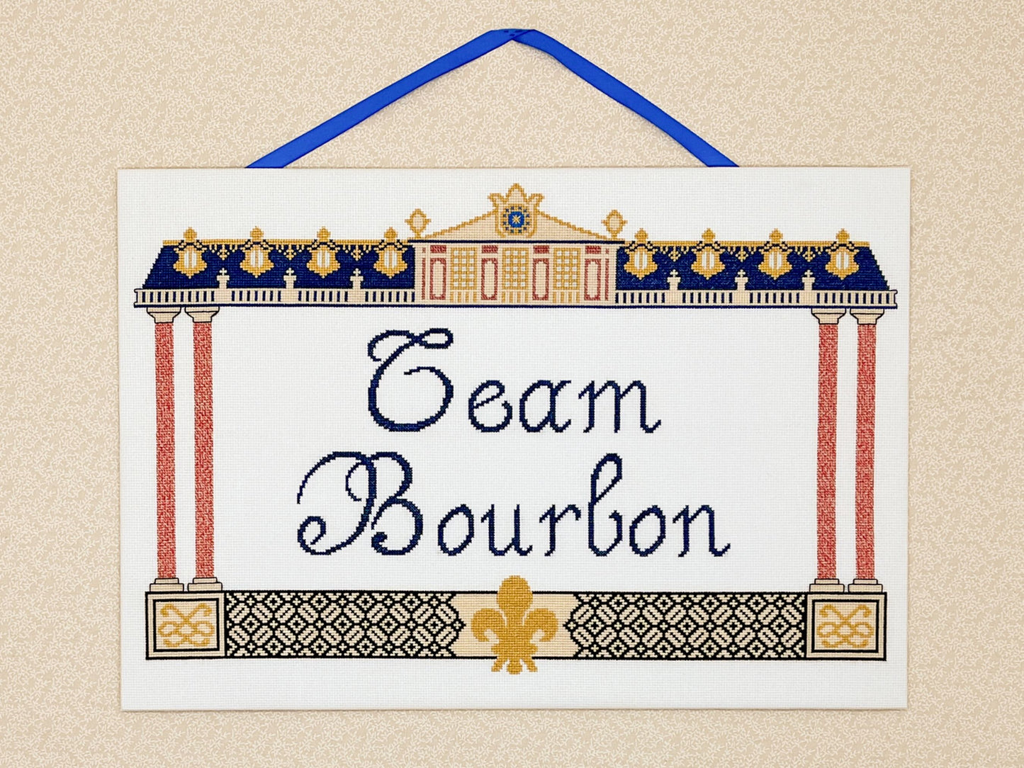 Team Bourbon Versailles Cross Stitch Pattern (large) | PDF Instant Download | Gift for History Lovers, Royal Family fans & Francophiles