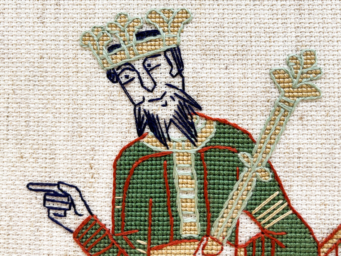 Bayeux Tapestry Cross Stitch Pattern: Edward the Confessor | PDF Instant Download | Great for lovers of Medieval History and English Kings