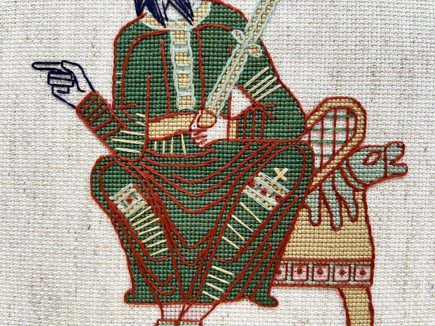 Bayeux Tapestry Cross Stitch Pattern: Edward the Confessor | PDF Instant Download | Great for lovers of Medieval History and English Kings
