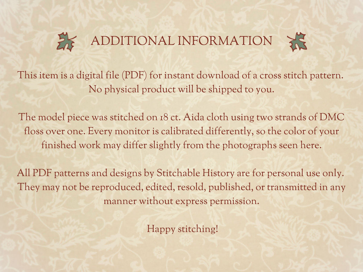 Bayeux Tapestry Cross Stitch Digital Pattern: William’s Fleet Crossing the Channel