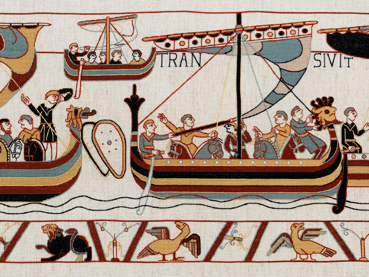Bayeux Tapestry Cross Stitch Digital Pattern: William’s Fleet Crossing the Channel