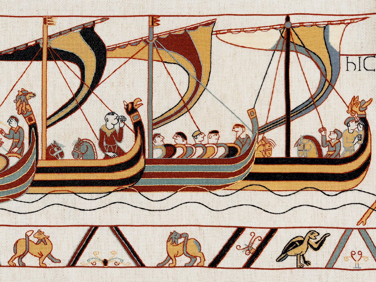 Bayeux Tapestry Cross Stitch Digital Pattern: William’s Fleet Crossing the Channel