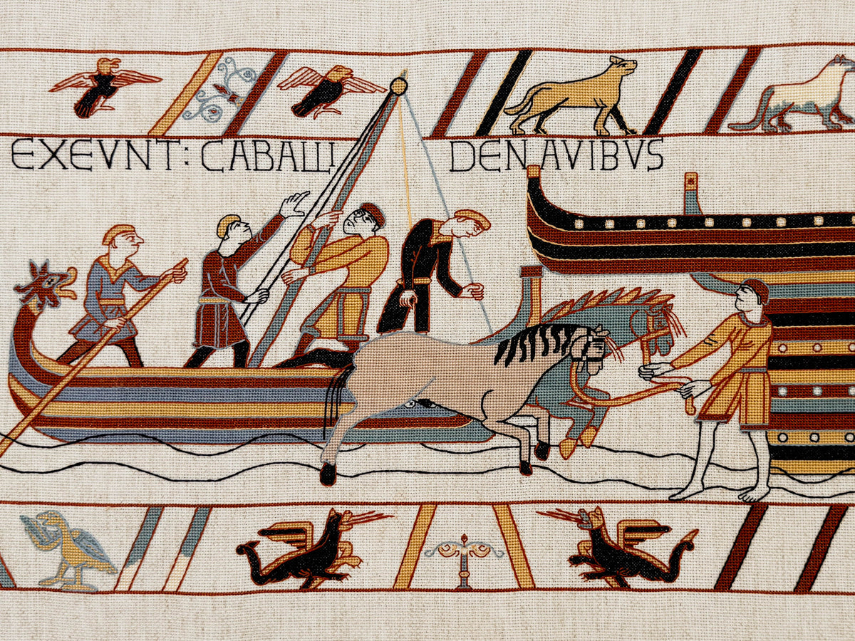 Bayeux Tapestry Cross Stitch Digital Pattern: William’s Fleet Crossing the Channel