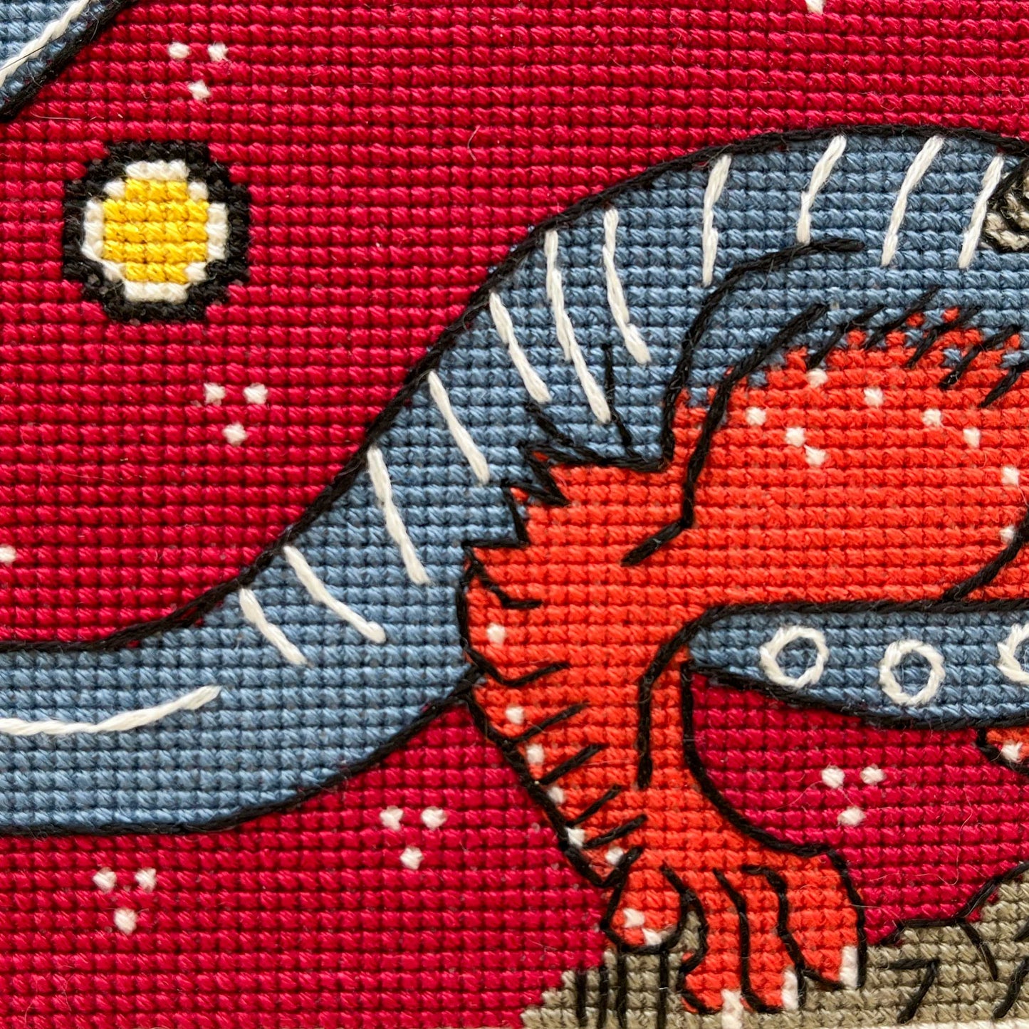 Medieval Beast: Draconcopedes Cross Stitch Pattern