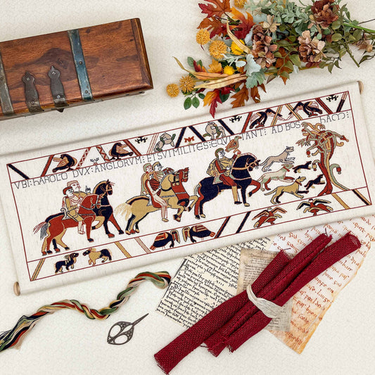 Bayeux Tapestry Cross Stitch Pattern: Harold Godwinson’s Entourage