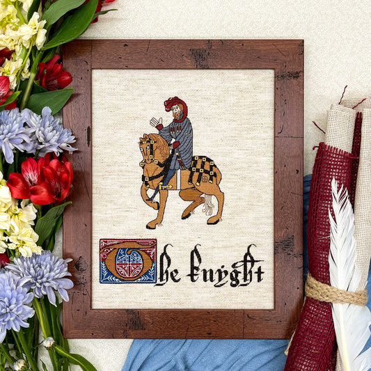 Canterbury Tales Cross Stitch Pattern: The Knight