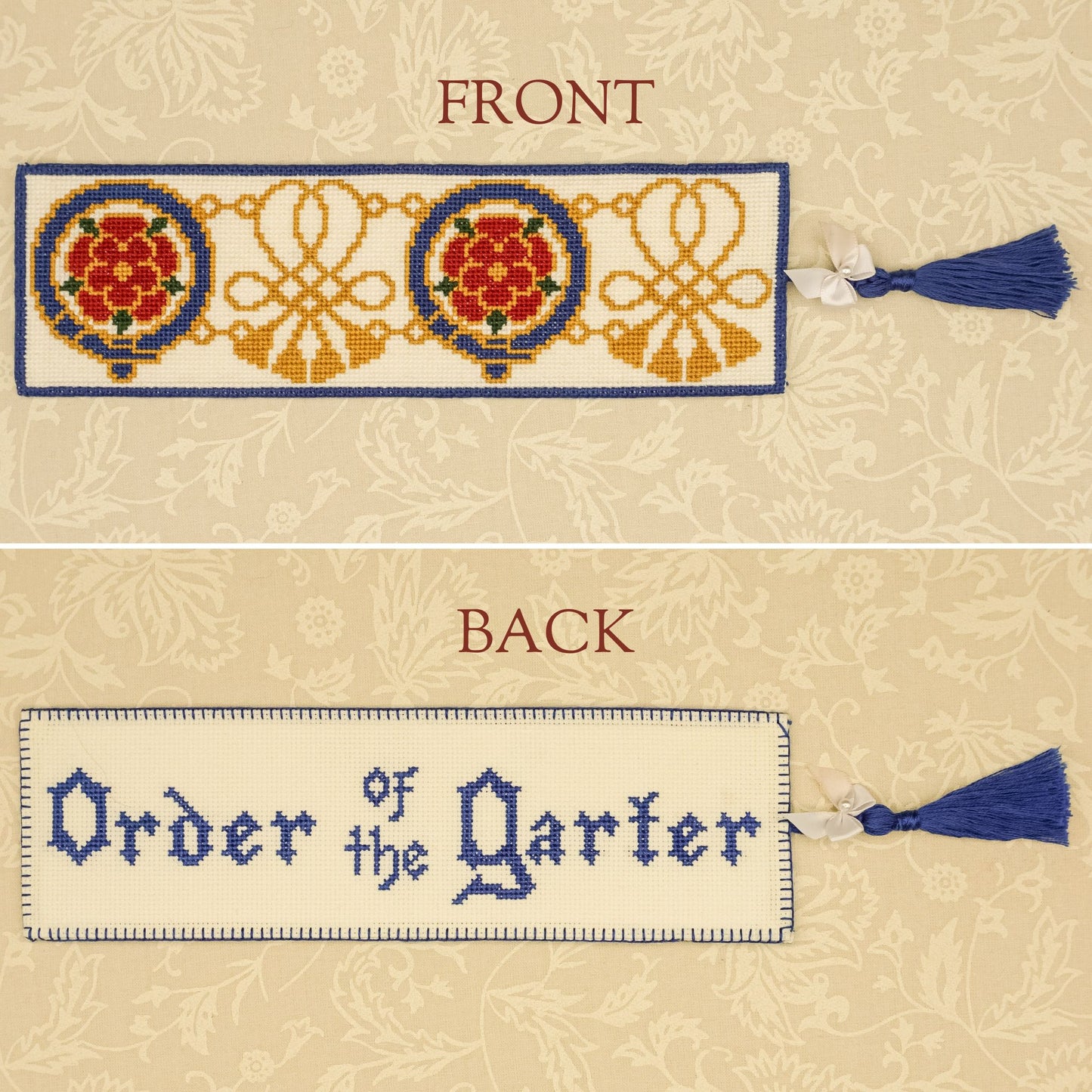 Order of the Garter Bookmark Cross Stitch Pattern