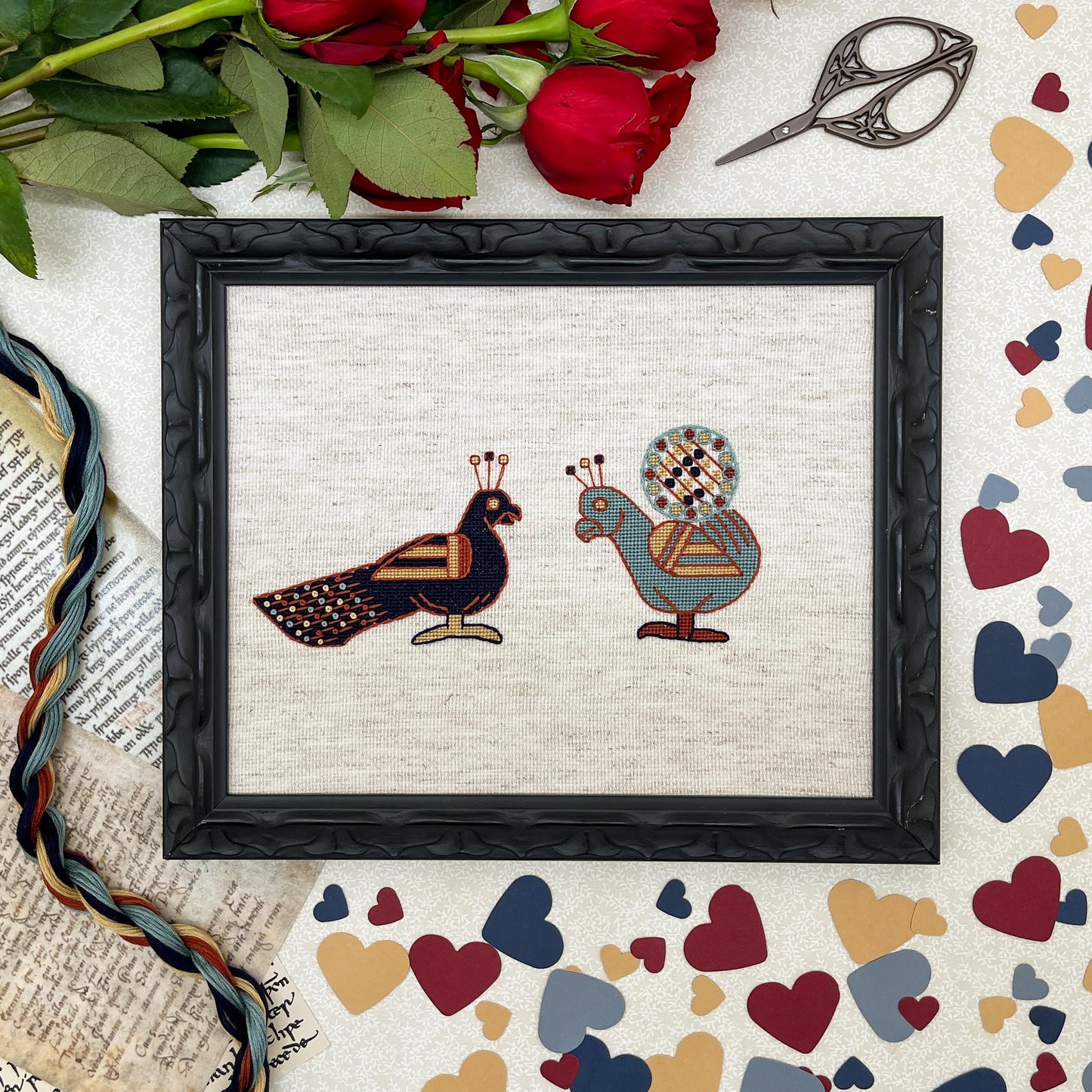 Bayeux Tapestry Cross Stitch Pattern: Peacocks