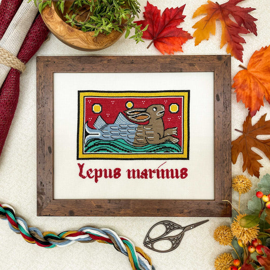 Medieval Beast: Sea-hare Cross Stitch Pattern