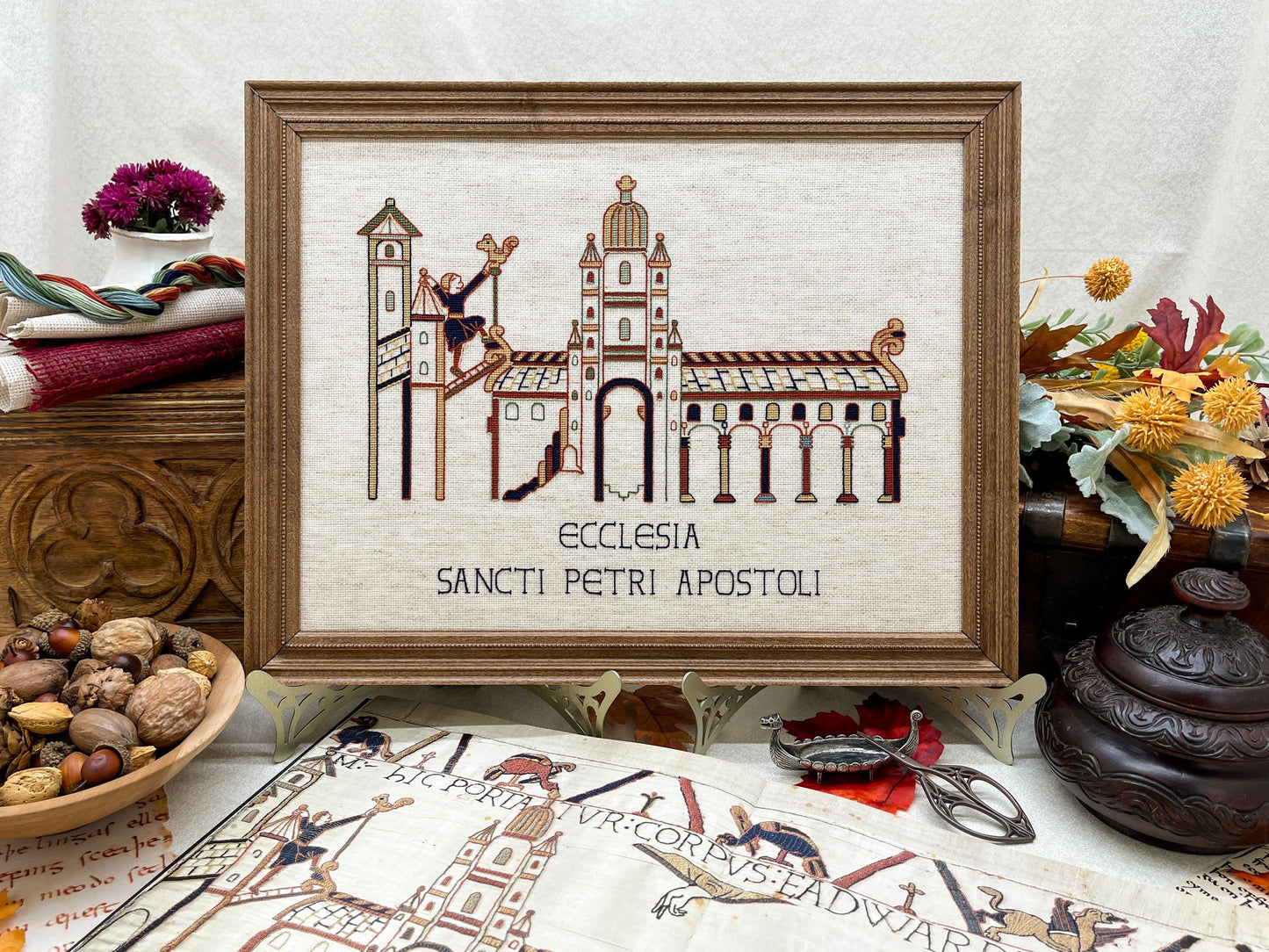 Bayeux Tapestry Cross Stitch Pattern: Westminster Abbey