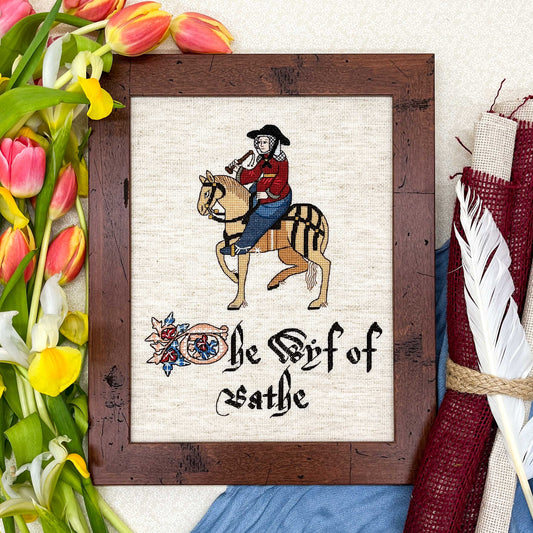 Canterbury Tales Cross Stitch Pattern: Wife of Bath