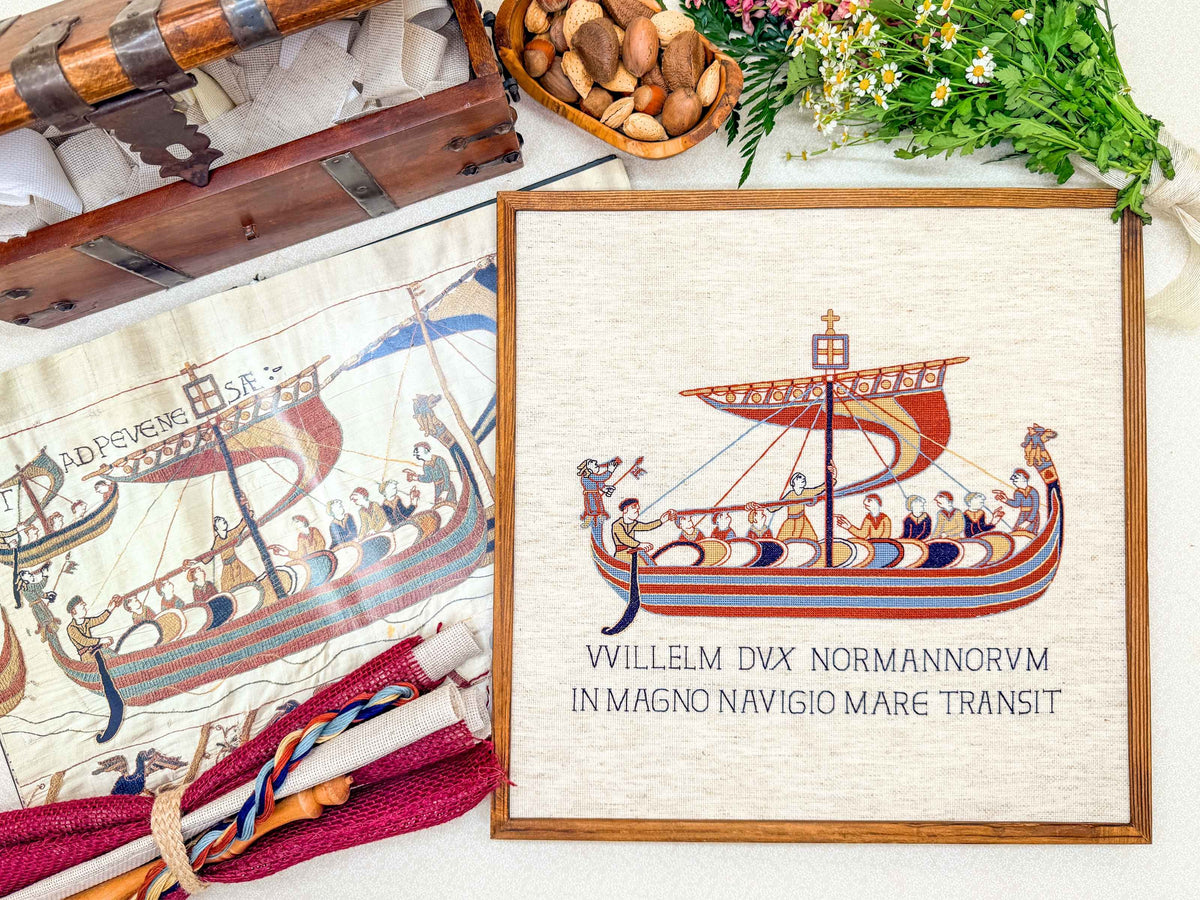 Bayeux Tapestry Cross Stitch Digital Pattern: William the Conqueror’s Ship