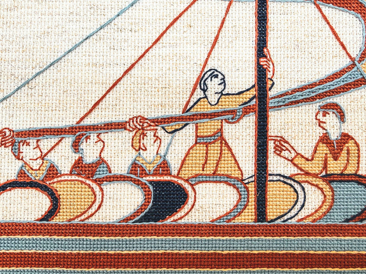 Bayeux Tapestry Cross Stitch Digital Pattern: William the Conqueror’s Ship