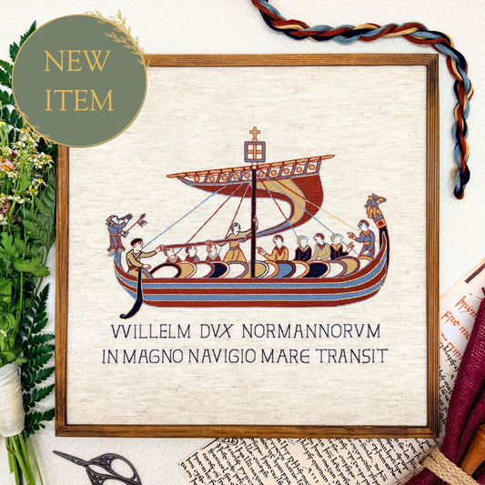 Bayeux Tapestry Cross Stitch Digital Pattern: William the Conqueror’s Ship