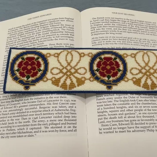 Order of the Garter Bookmark Cross Stitch Pattern | PDF Instant Download | For Lovers of Chivalry, Medieval History, and Royal Splendor