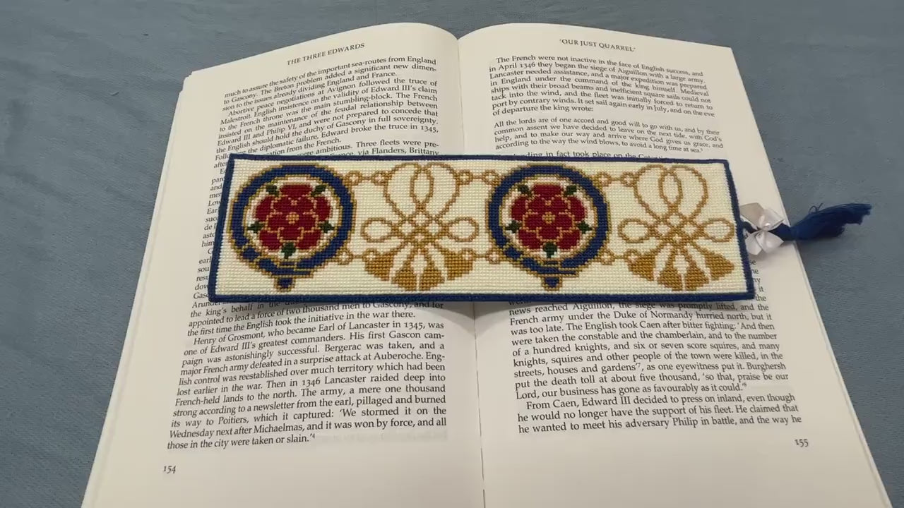 Order of the Garter Bookmark Cross Stitch Pattern | PDF Instant Download | For Lovers of Chivalry, Medieval History, and Royal Splendor