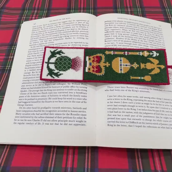 House of Stuart Bookmark Cross Stitch Pattern | PDF Instant Download | Gift for Lovers of History, Royal Family & Scotland | Thistle