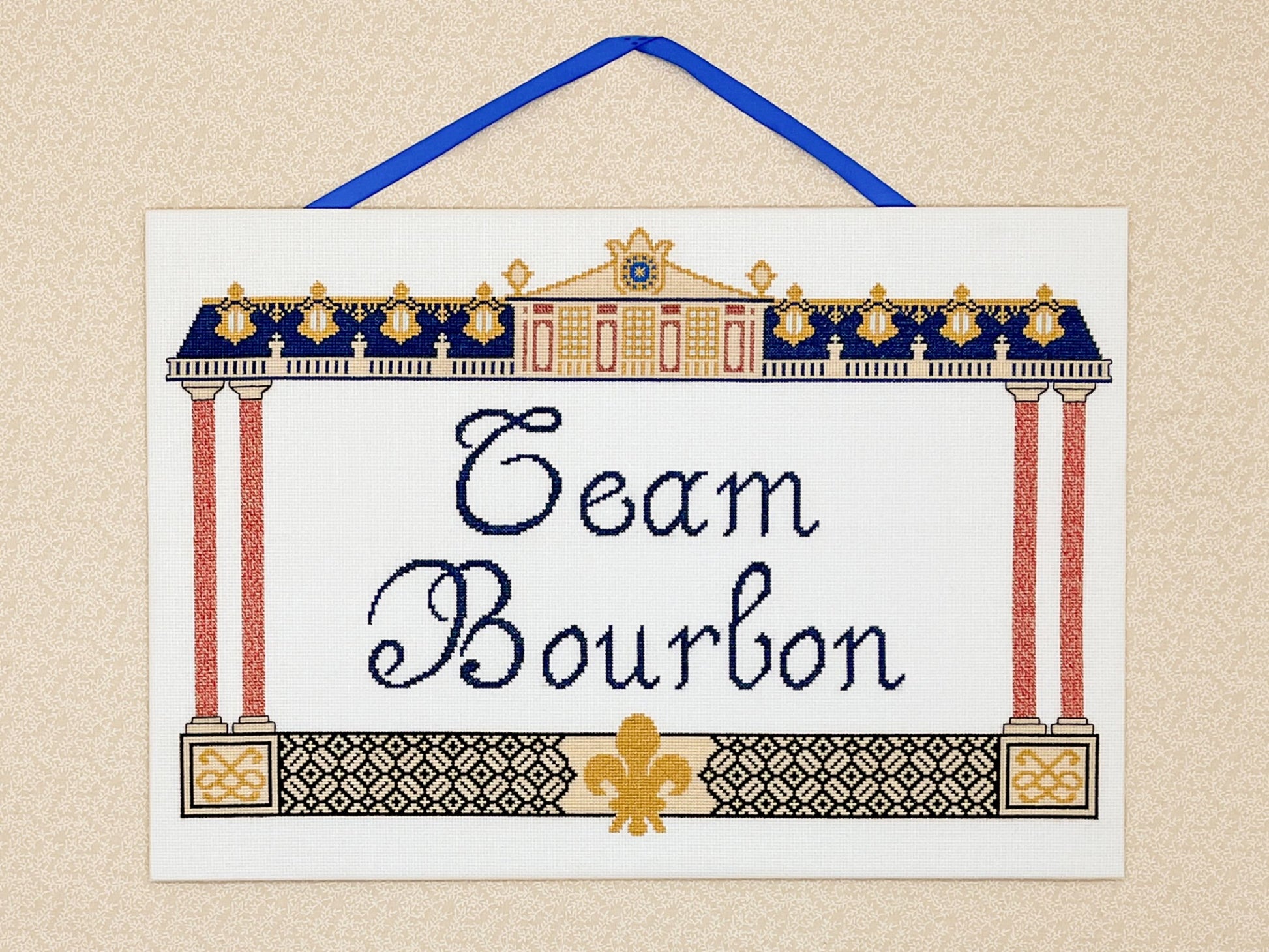 Team Bourbon Versailles Cross Stitch Pattern (large) | PDF Instant Download | Gift for History Lovers, Royal Family fans & Francophiles