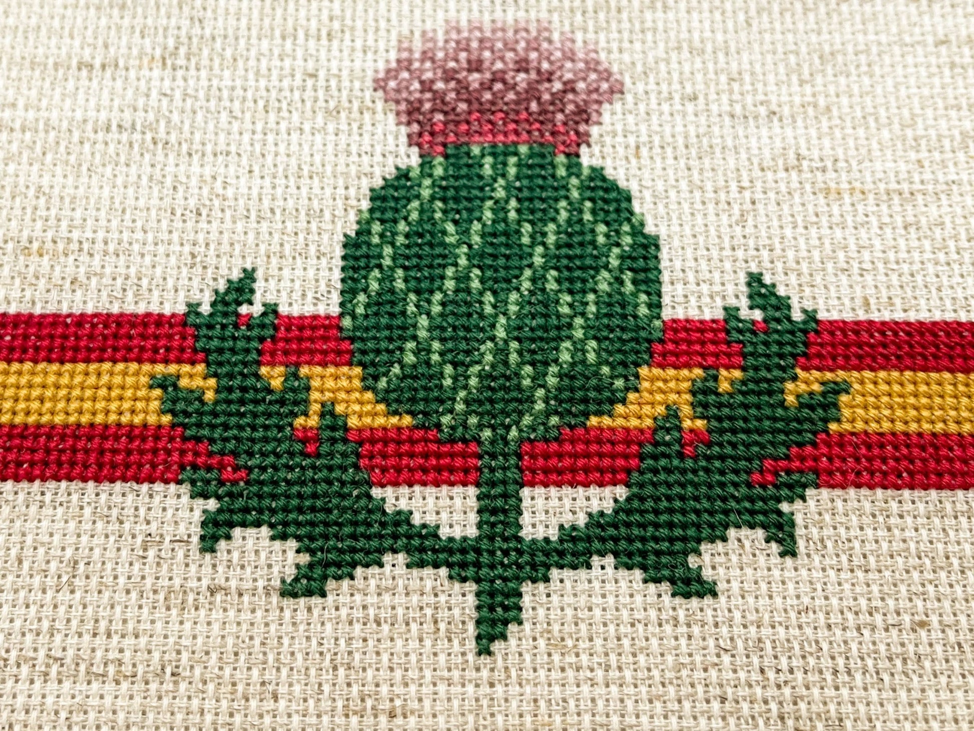 Team Stuart Cross Stitch Pattern (large) | PDF Instant Download | Gift for Lovers of History, Royal Family & Scotland | Thistle, Heraldry