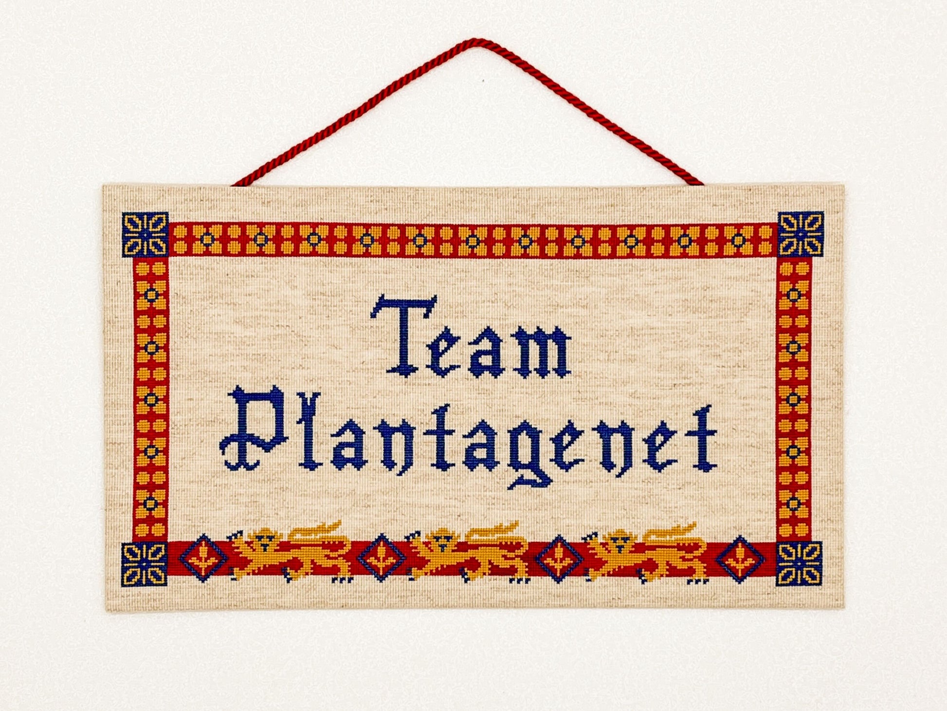 Team Plantagenet Cross Stitch Pattern (large) | PDF Instant Download | Gift for Lovers of History, Royal Family & Medieval Heraldry