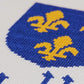 Team Valois Cross Stitch Pattern (small) | PDF Instant Download | Unique Gift for Fans of French History, Joan of Arc, & Medieval Heraldry