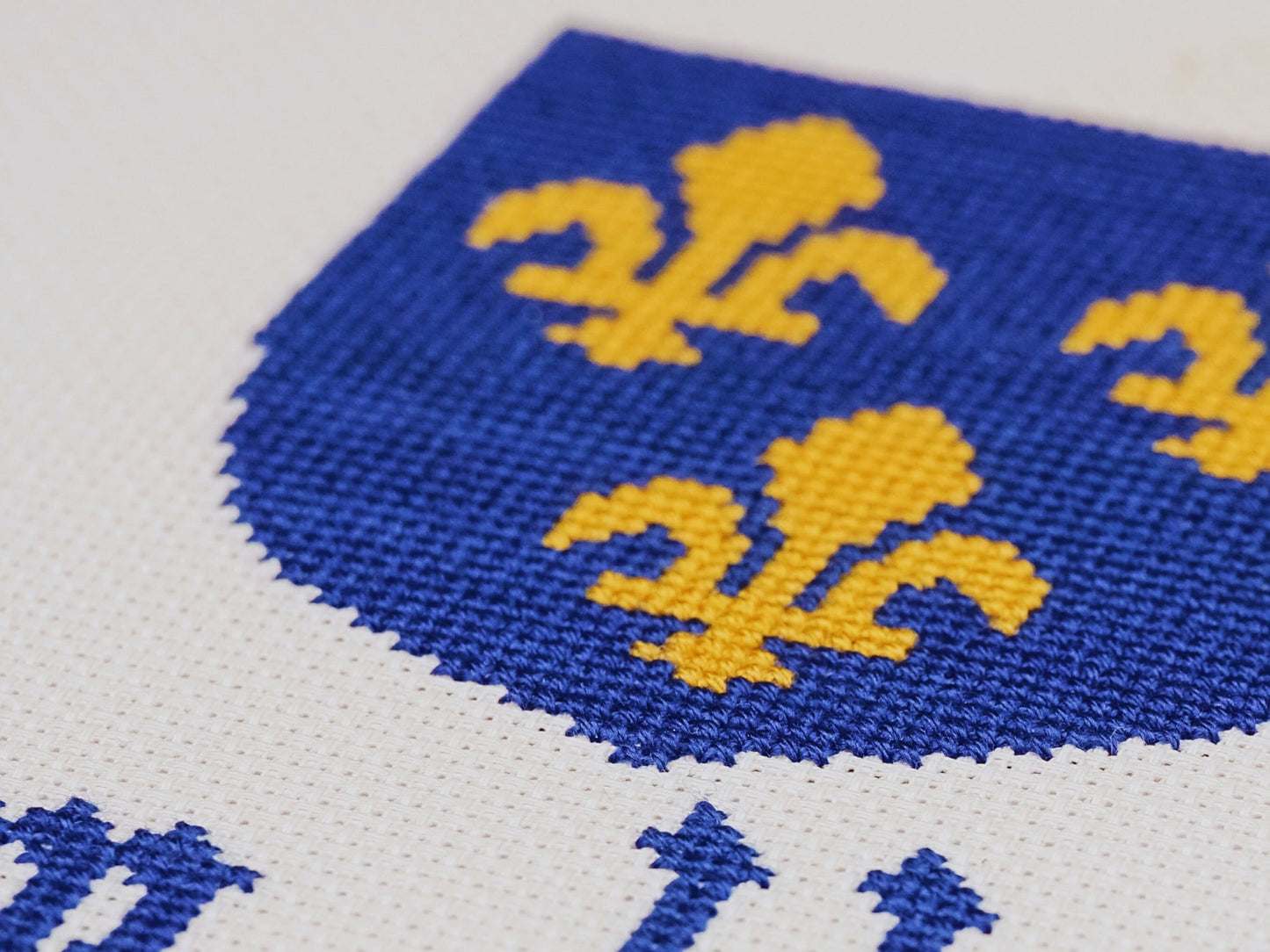 Team Valois Cross Stitch Pattern (small) | PDF Instant Download | Unique Gift for Fans of French History, Joan of Arc, & Medieval Heraldry