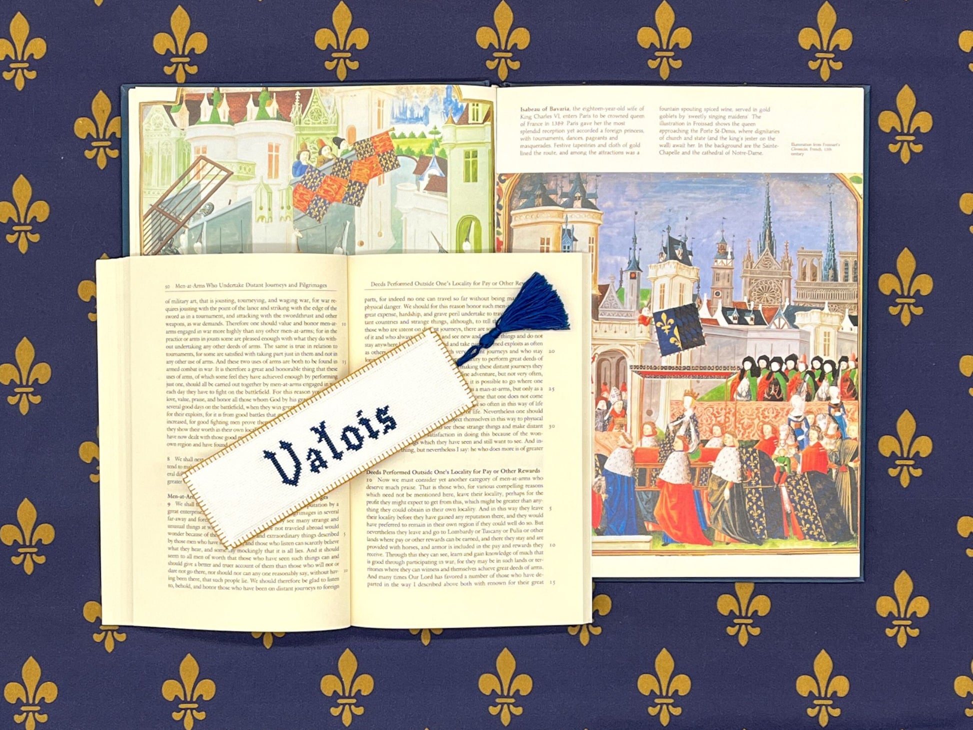 House of Valois Bookmark Cross Stitch Pattern | PDF Instant Download | Gift for Fans of French History, Joan of Arc, & Medieval Heraldry