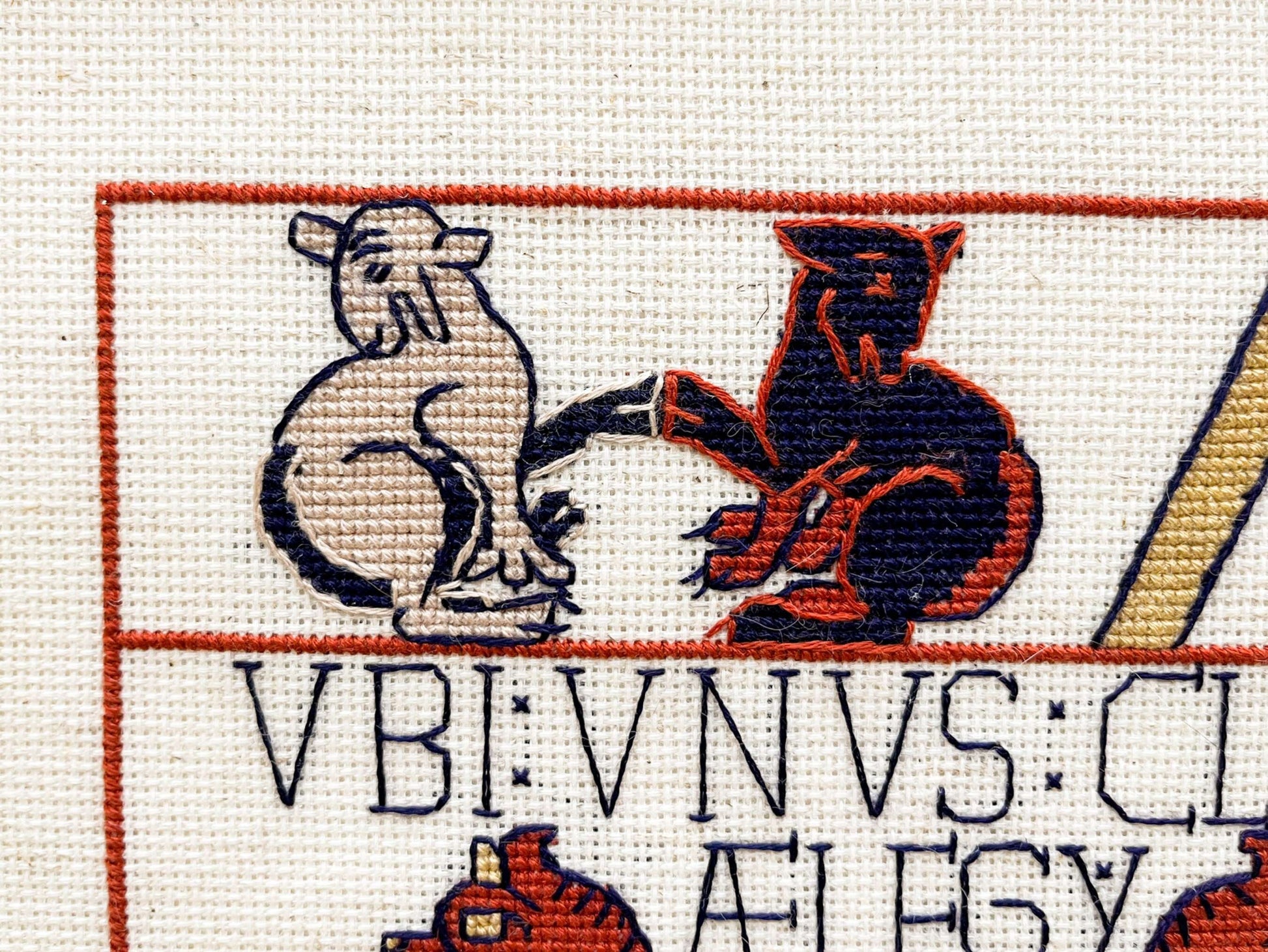 Bayeux Tapestry Cross Stitch Pattern: Aelfgyva and Cleric | PDF Instant Download | Gift for lovers of Medieval History and Art