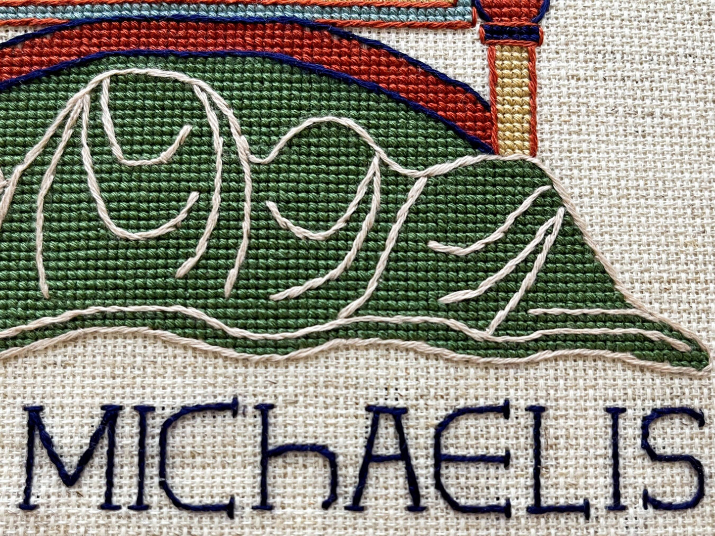 Bayeux Tapestry Cross Stitch Pattern: Mont-Saint-Michel Abbey | PDF Instant Download | For lovers of French History, and Medieval Art