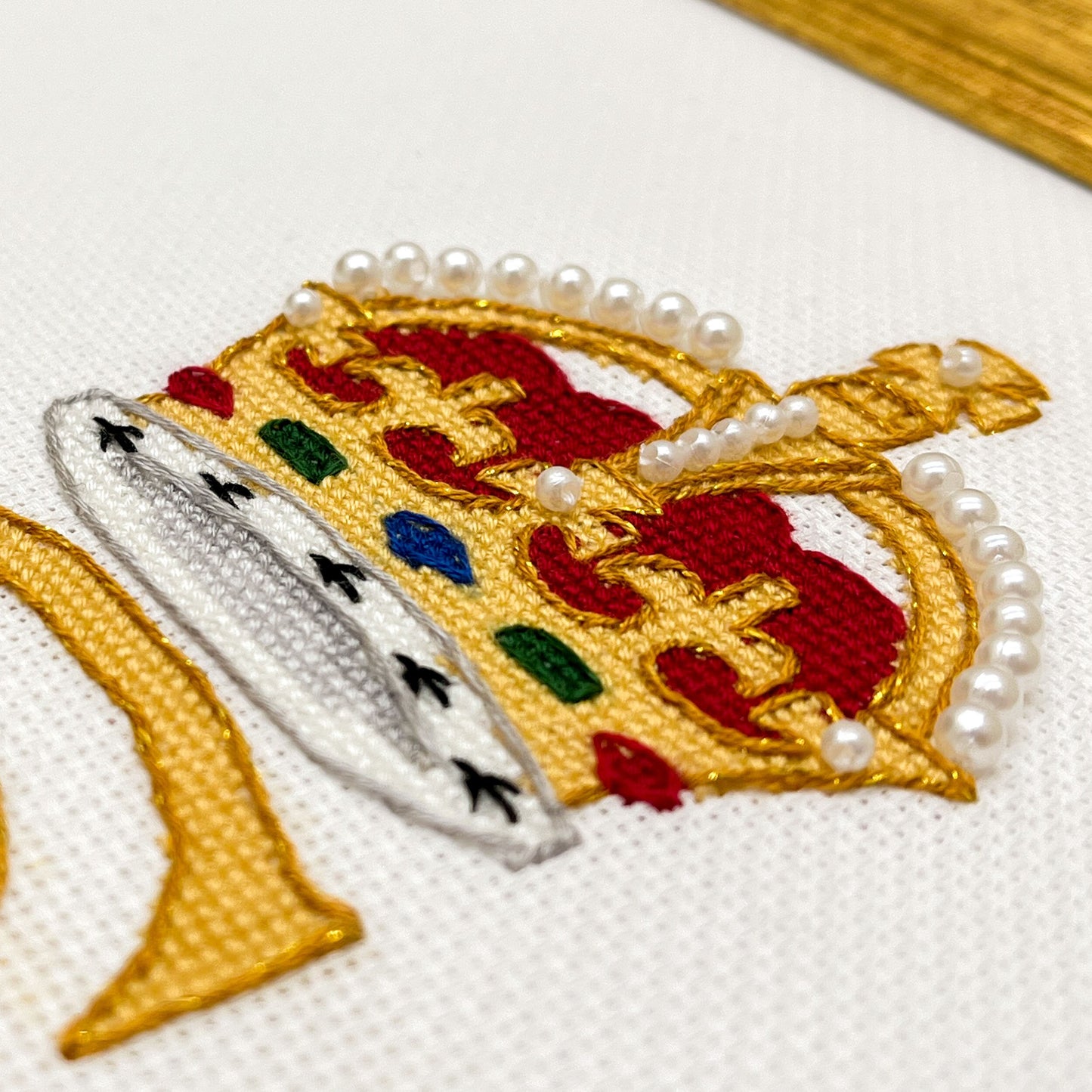 Charles III Coronation Cyphers Cross Stitch Pattern| PDF Instant Download | Gift for Fans of History, Heraldry, and the Royal Family