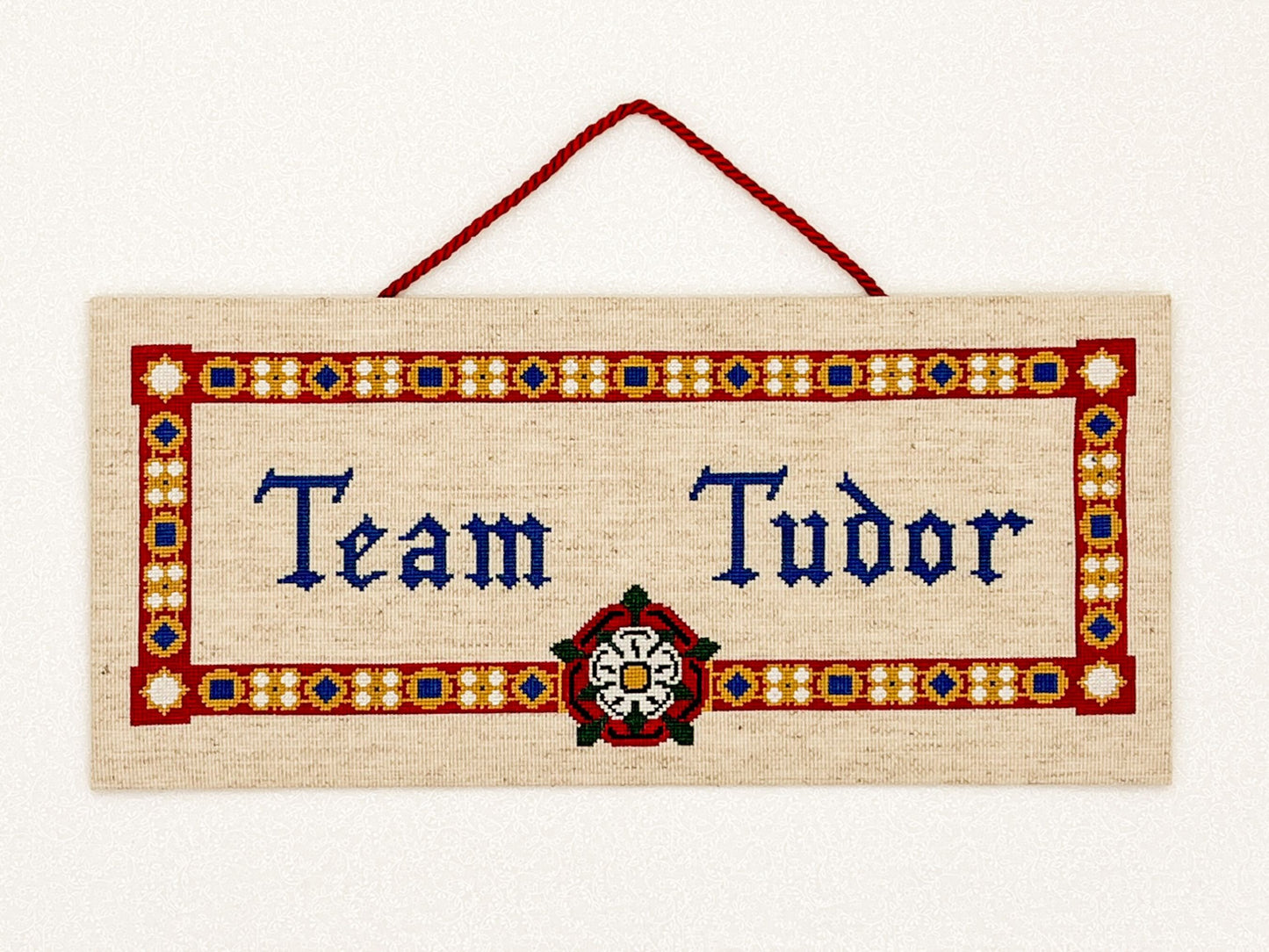 Team Tudor Cross Stitch Pattern (large) | PDF Instant Download | Gift for Lovers of History & Royal Family | Henry VIII, Elizabeth I, Rose