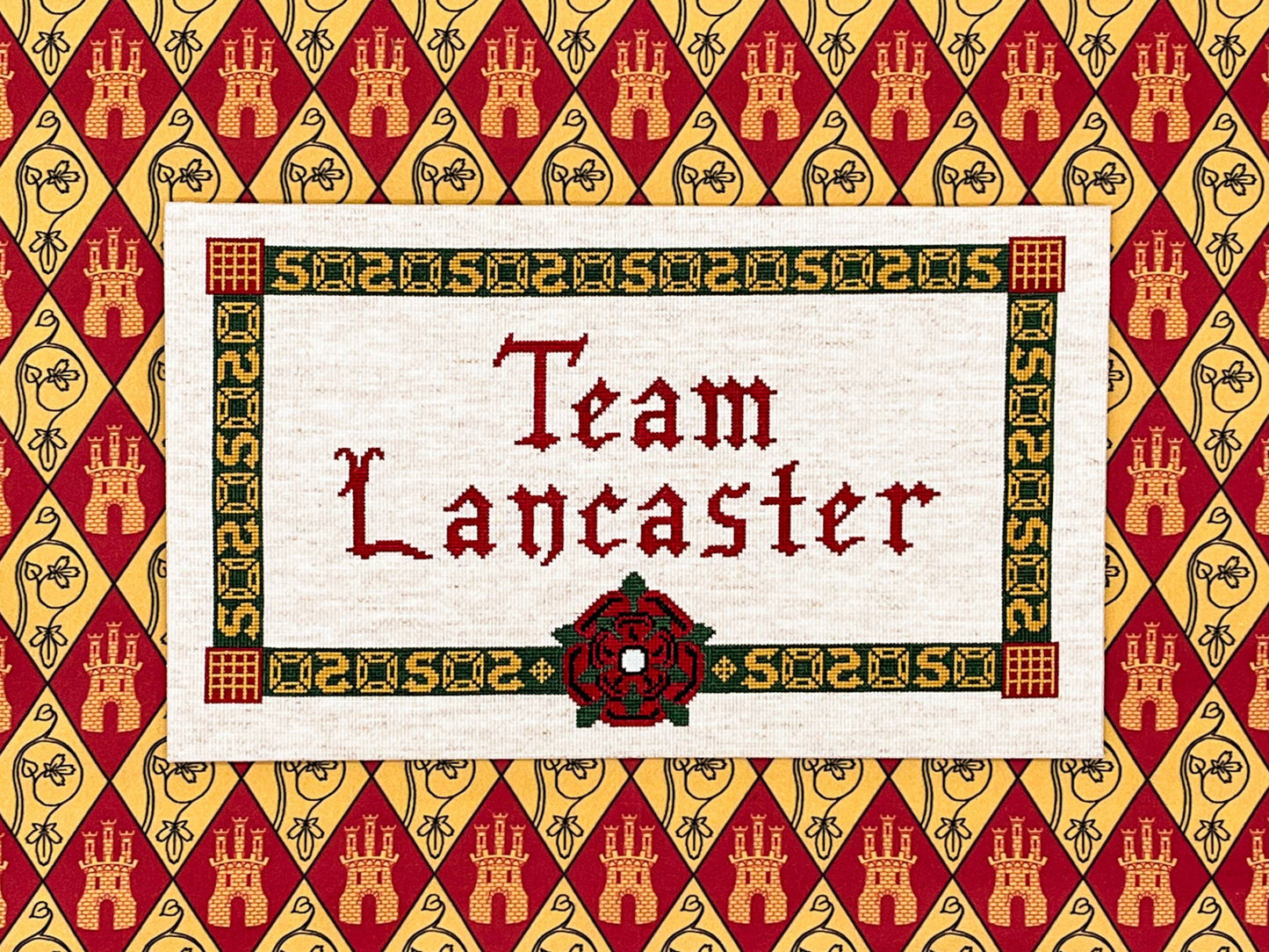 Team Lancaster Cross Stitch Pattern (large) | PDF Instant Download | Gift for lovers of History, Royal Family & Medieval Heraldry | Henry V