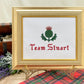 Team Stuart Cross Stitch Pattern (small) | PDF Instant Download | Gift for Lovers of History, Royal Family & Scotland | Thistle, Heraldry