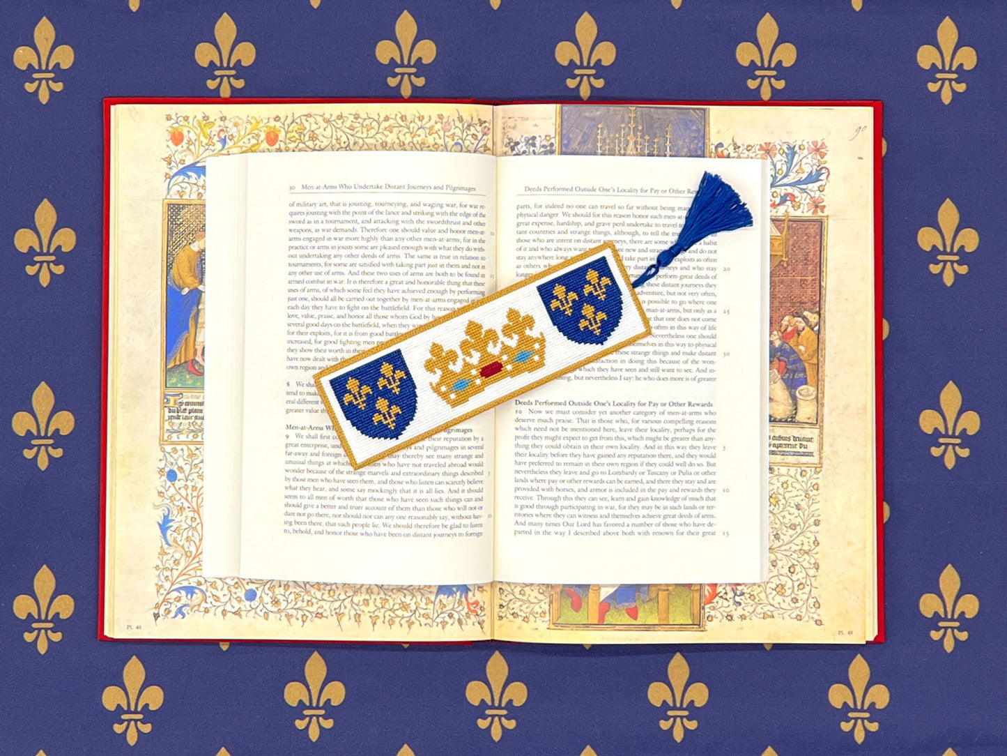 House of Valois Bookmark Cross Stitch Pattern | PDF Instant Download | Gift for Fans of French History, Joan of Arc, & Medieval Heraldry