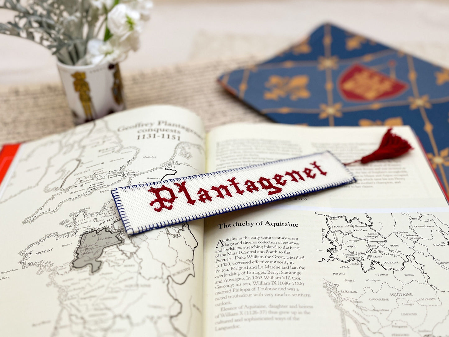 House of Plantagenet Bookmark Cross Stitch Pattern | PDF Instant Download | Gift for Lovers of History, Royal Family & Medieval Heraldry