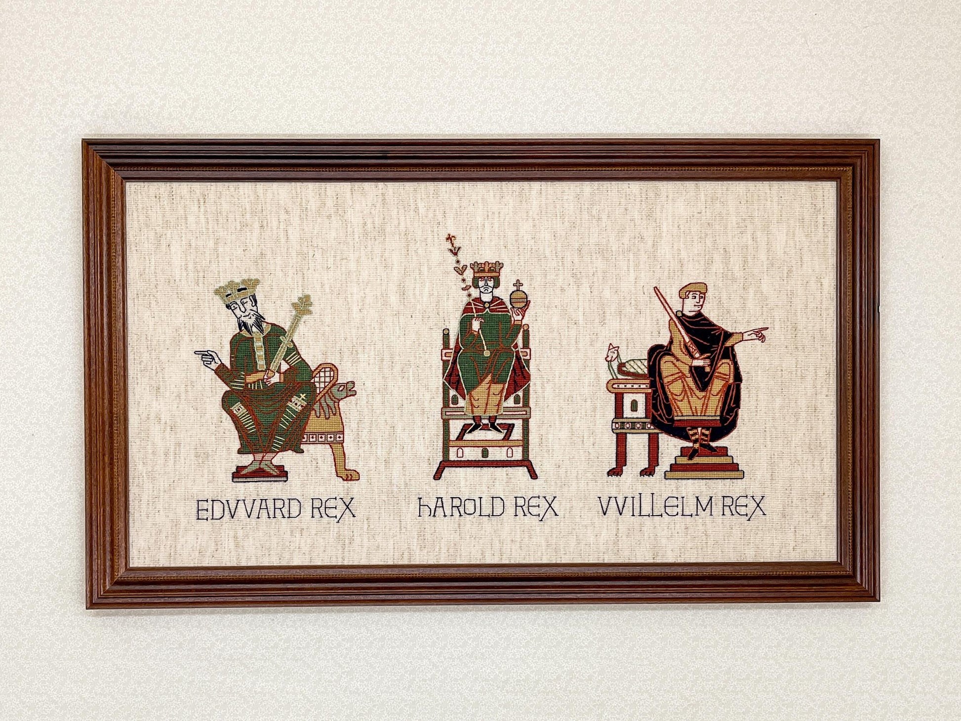 Bayeux Tapestry Cross Stitch Pattern: Three Kings of 1066 | PDF Instant Download | Great for lovers of Medieval History and English Kings