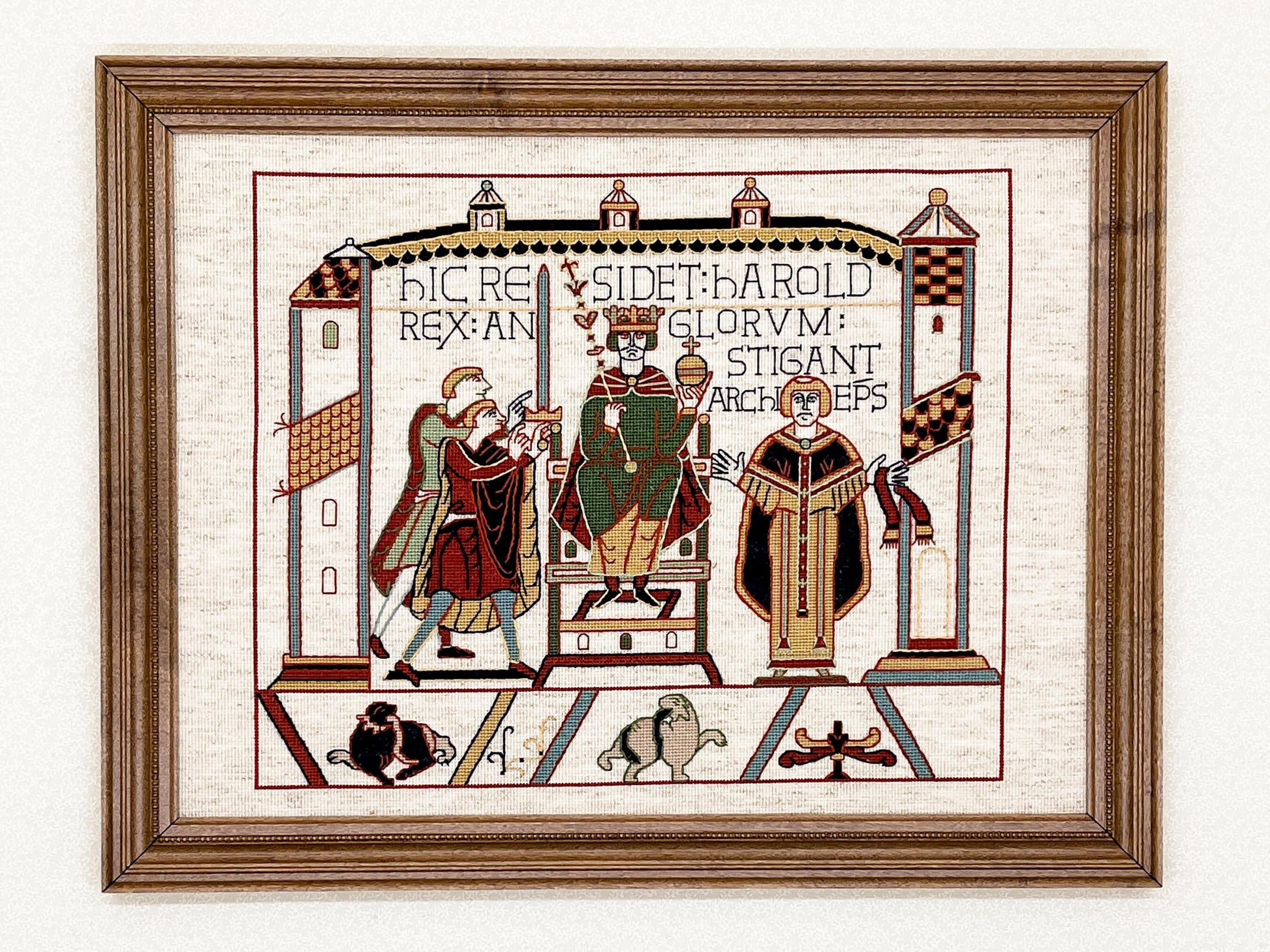 Bayeux Tapestry Cross Stitch Pattern: Harold Enthroned | PDF Instant Download | Gift for lovers of Medieval History, Art and English Kings