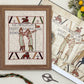 Bayeux Tapestry Cross Stitch Pattern: William Giving Arms to Harold | PDF Instant Download | For Fans of Medieval Art, Knights, and Chivalry