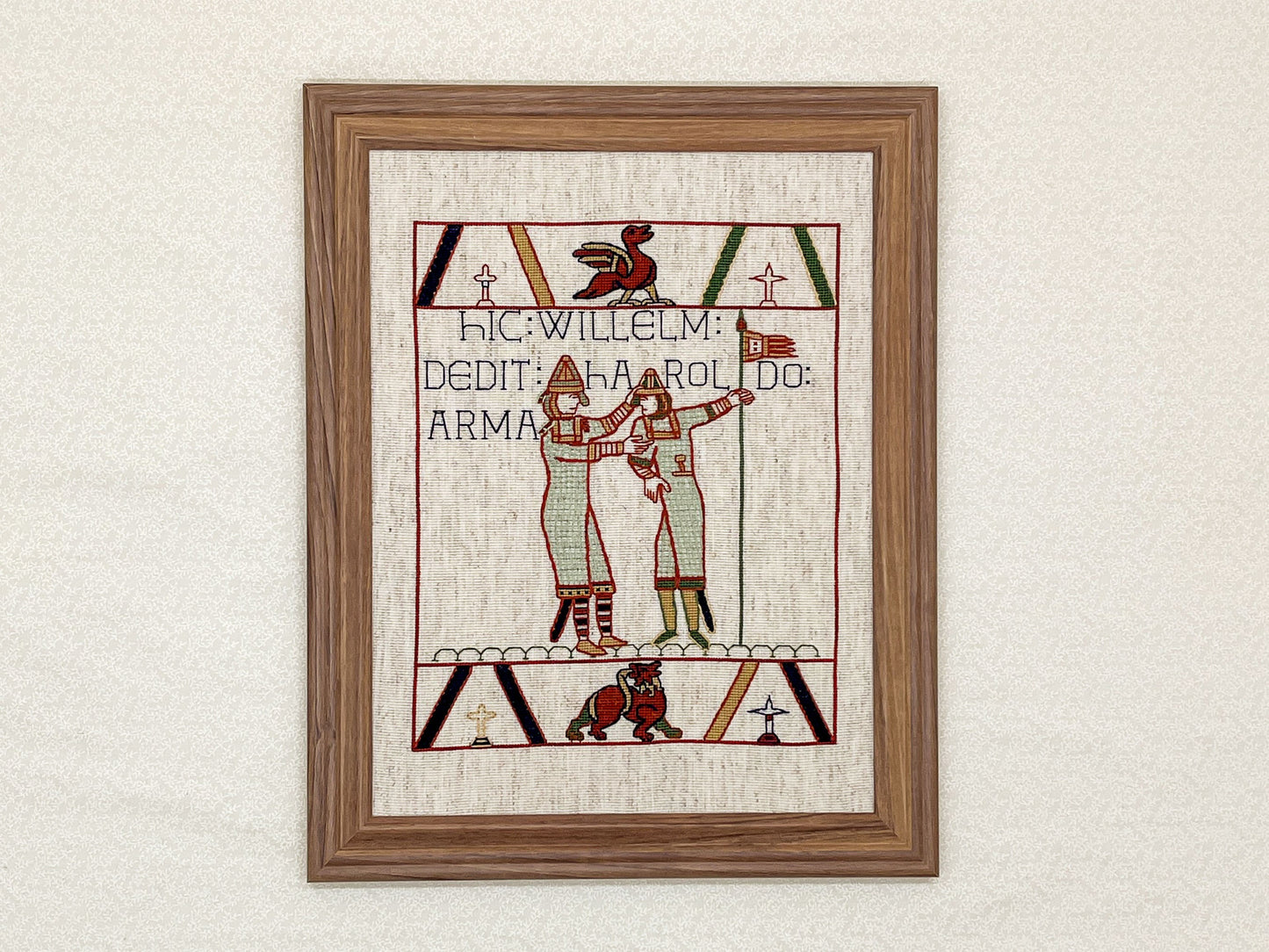 Bayeux Tapestry Cross Stitch Pattern: William Giving Arms to Harold | PDF Instant Download | For Fans of Medieval Art, Knights, and Chivalry