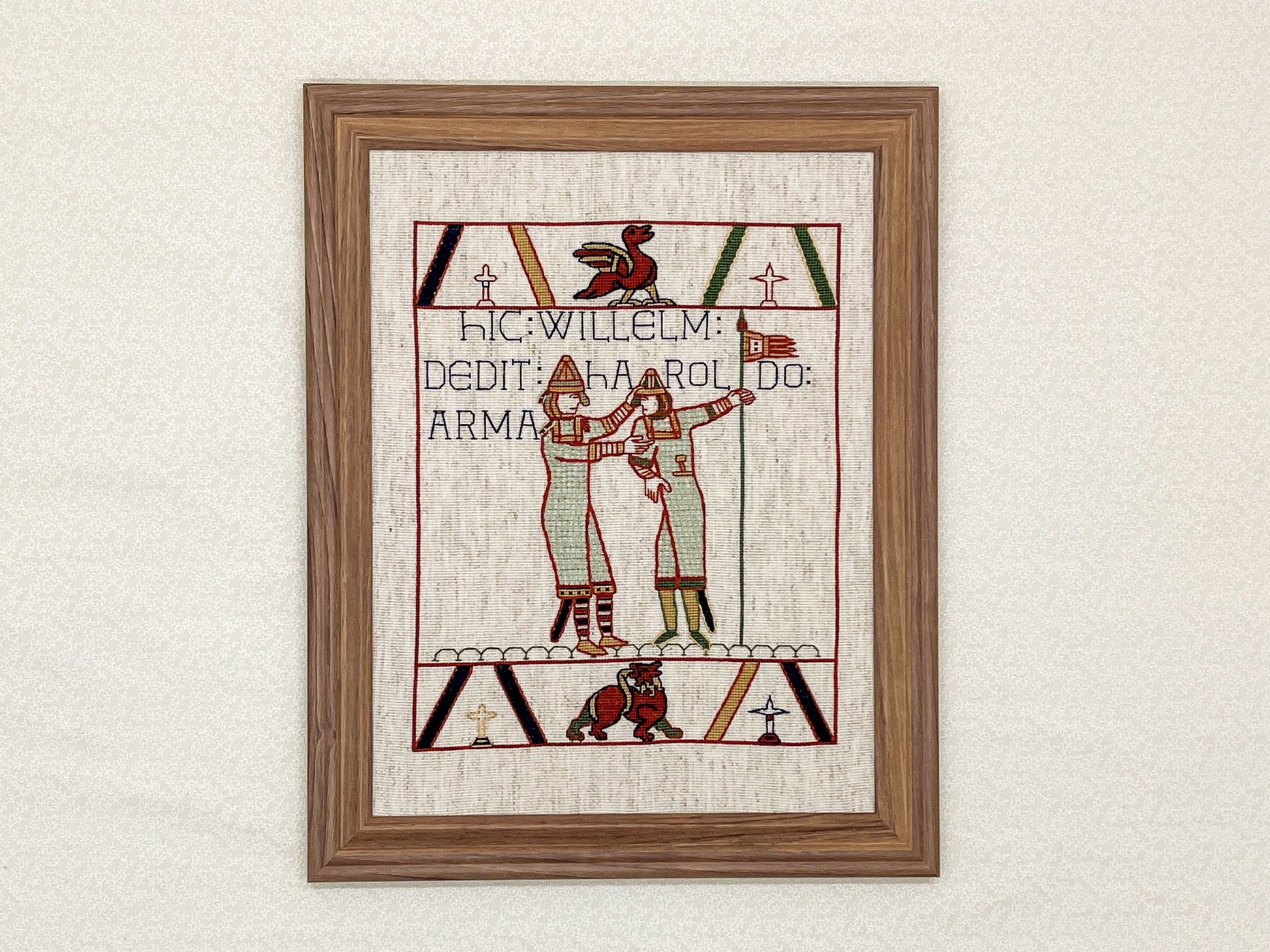 Bayeux Tapestry Cross Stitch Pattern: William Giving Arms to Harold | PDF Instant Download | For Fans of Medieval Art, Knights, and Chivalry