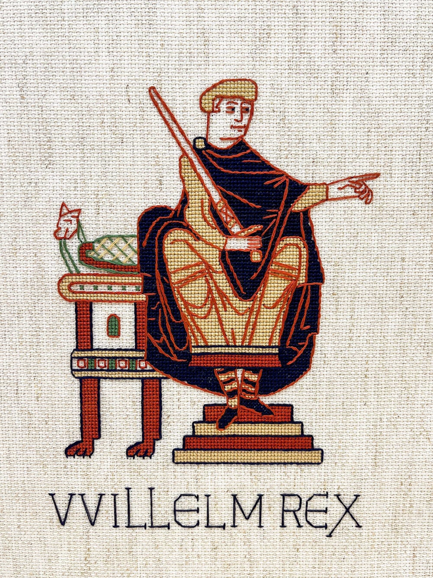 Bayeux Tapestry Cross Stitch Pattern: Three Kings of 1066 | PDF Instant Download | Great for lovers of Medieval History and English Kings