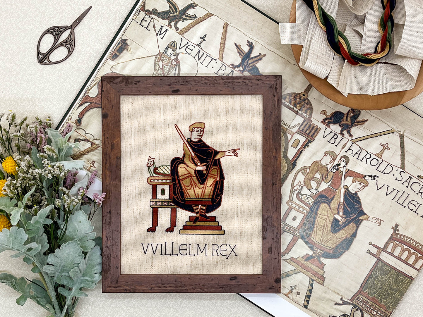 Bayeux Tapestry Cross Stitch Pattern: William the Conqueror | PDF Instant Download | Great for lovers of Medieval History and English Kings