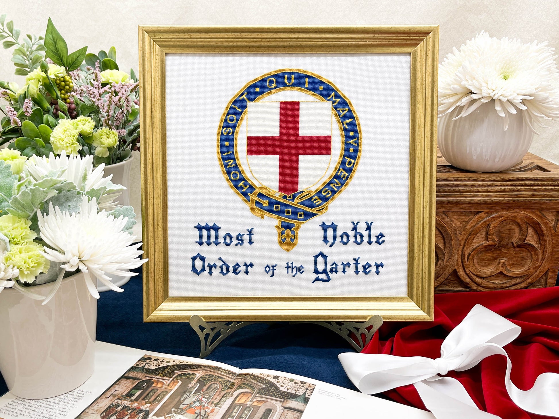 Order of the Garter Cross Stitch Pattern | PDF Instant Download | Perfect for Lovers of Chivalry, Medieval History, and Royal Splendor