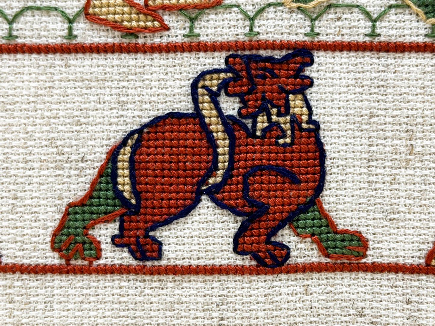 Bayeux Tapestry Cross Stitch Pattern: William Giving Arms to Harold | PDF Instant Download | For Fans of Medieval Art, Knights, and Chivalry