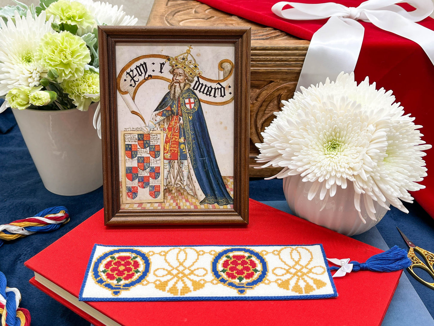 Order of the Garter Bookmark Cross Stitch Pattern | PDF Instant Download | For Lovers of Chivalry, Medieval History, and Royal Splendor