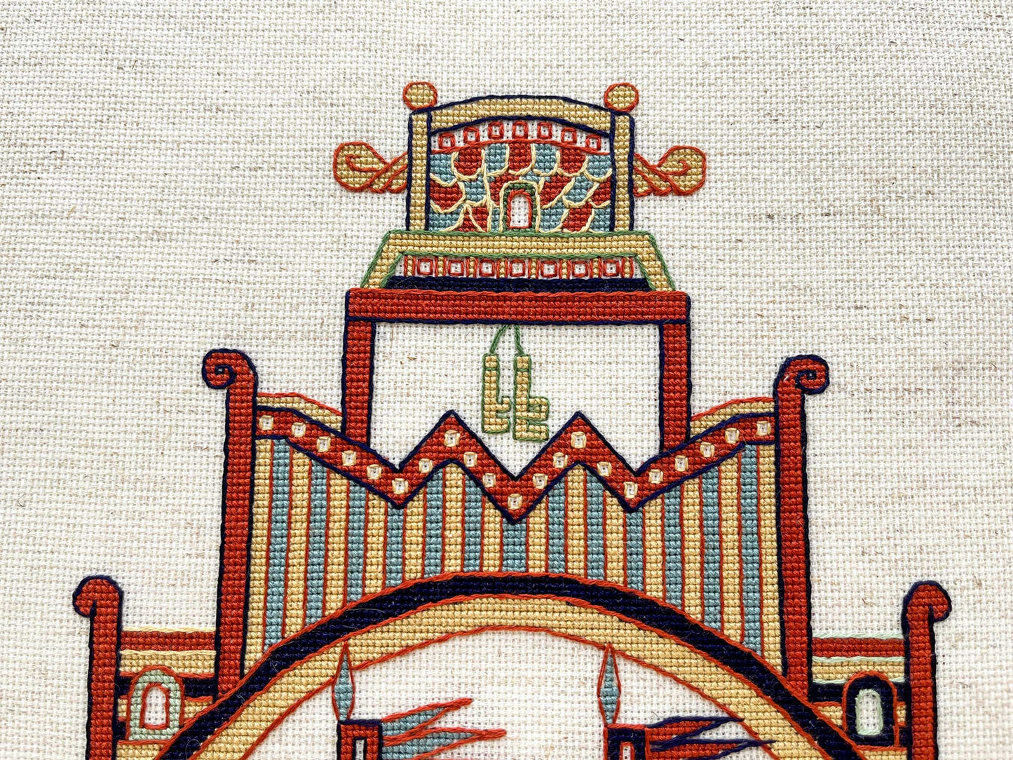 Bayeux Tapestry Cross Stitch Pattern: Fortification of Dinan, Brittany | PDF Instant Download | For Fans of Medieval France & Art History