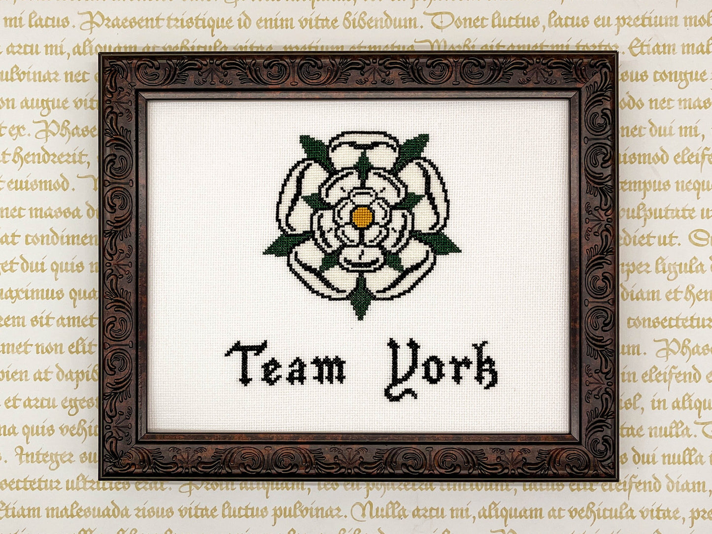 Team York Cross Stitch Pattern (small) | PDF Instant Download | Gift for Fans of History, Royal Family, Medieval Heraldry & Richard III