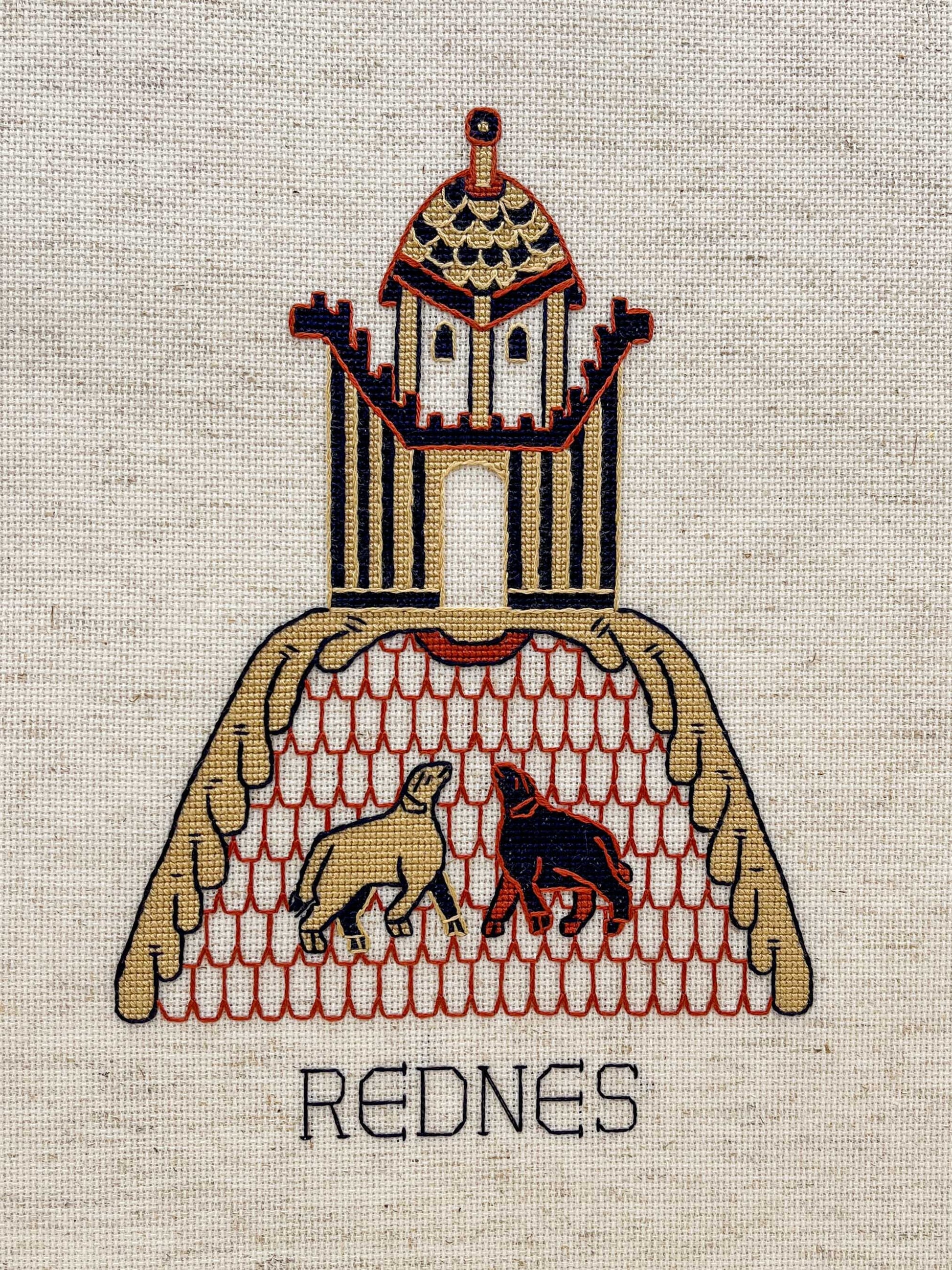Bayeux Tapestry Cross Stitch Pattern: Brittany Towns | PDF Instant Download | Unique Gift for Lovers of Medieval France and Art History