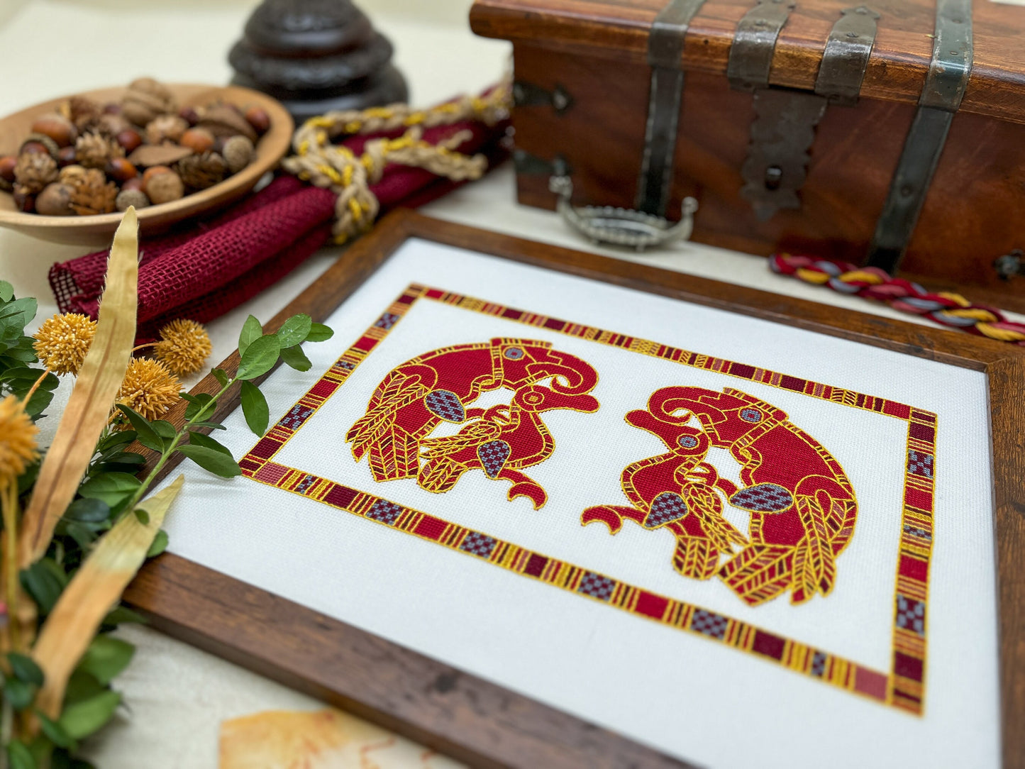 Sutton Hoo Birds Cross Stitch Pattern | PDF Instant Download | Gift for Lovers of Medieval Archeology and Anglo-Saxon or Viking History
