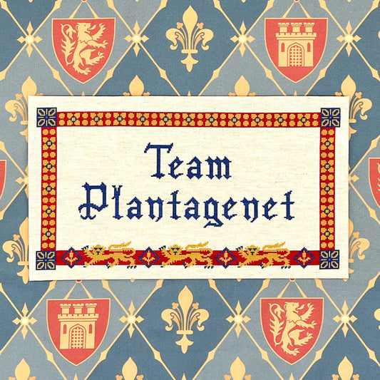 Team Plantagenet Cross Stitch Pattern (large) | PDF Instant Download | Gift for Lovers of History, Royal Family & Medieval Heraldry